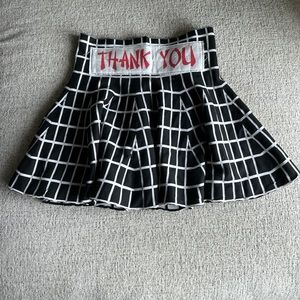 Kontrol custom thank you knit mini skirt M